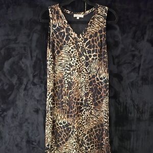 Animal print maxi dress